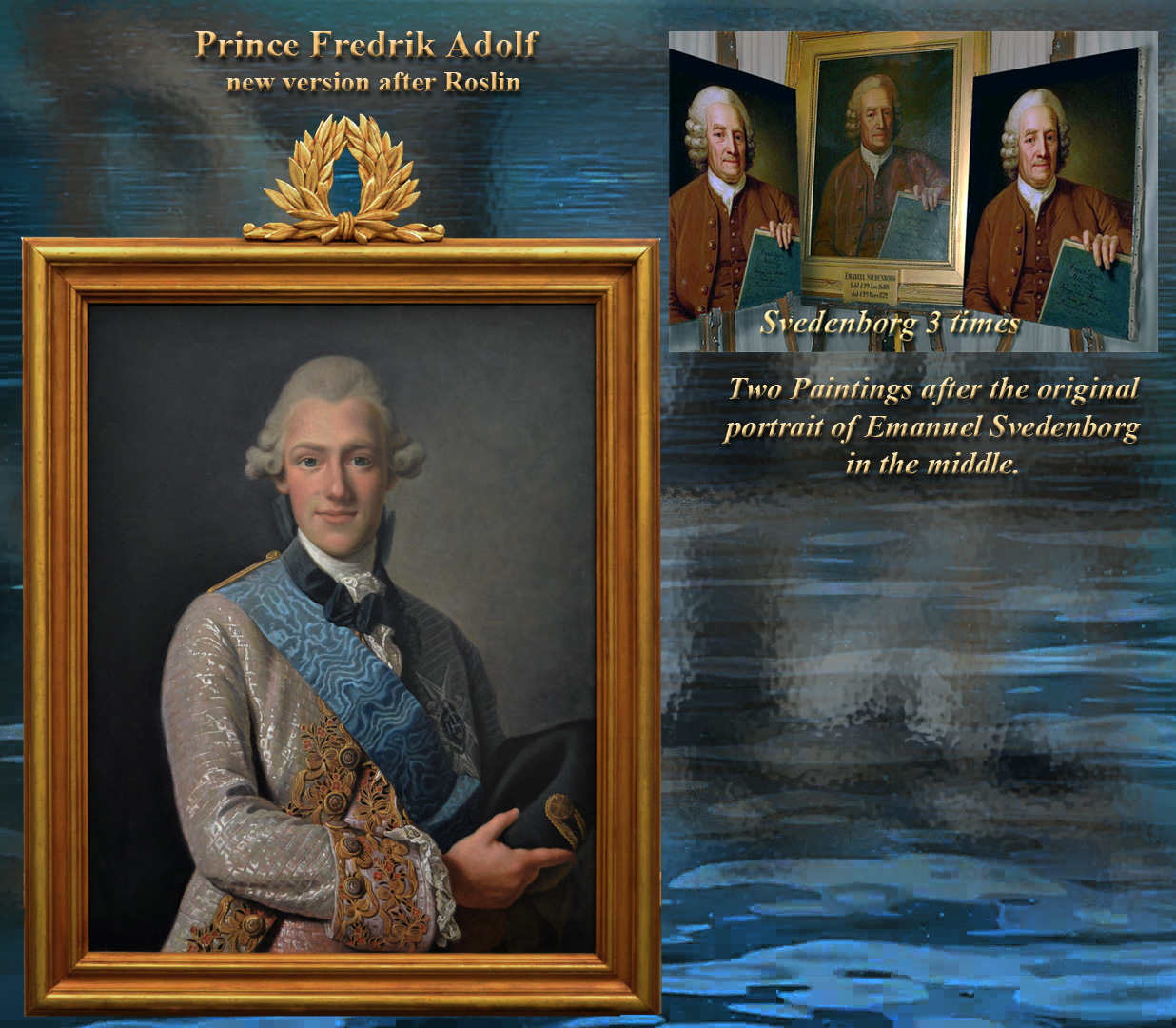 Portrair of Fredrik Adolf and Swedenborg